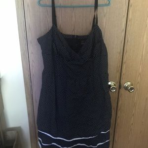 Torrid black white polka dot dress size 22